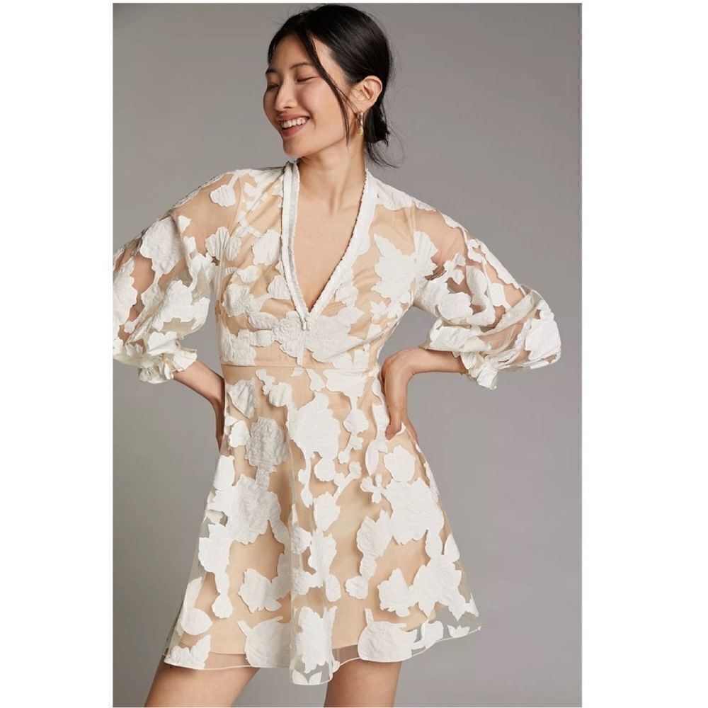New Anthropologie Loren Appliqued Tulle Mini Dress
Geisha Designs